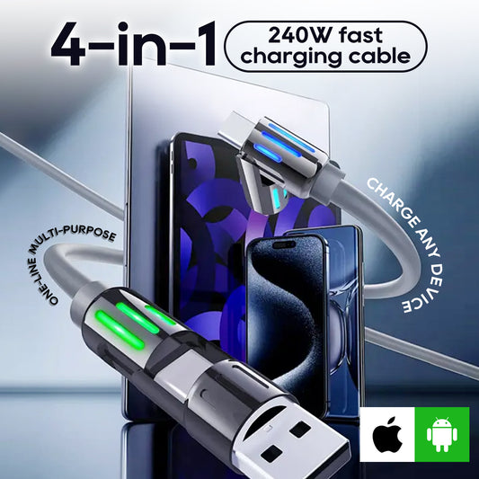 📲240W⚡ 4-in-1 USB Cable -⚡Buy More Save More⚡